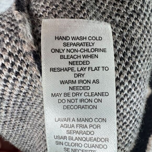 Chicos Maggie Duster Womens Small Black Tan Zebra Open Sweater Vest Lightweight - Picture 13 of 16